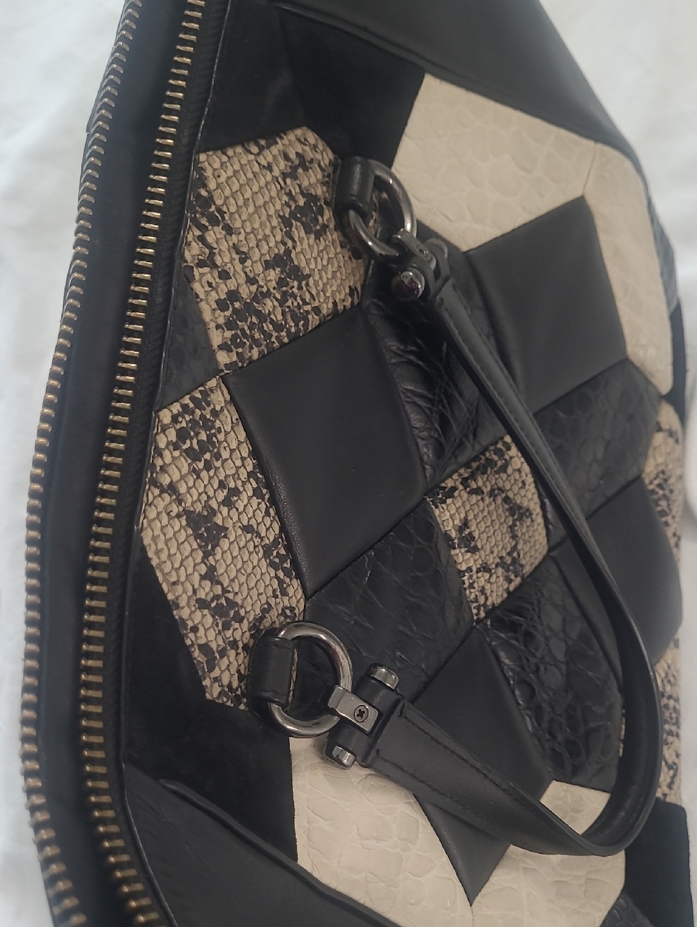 Coach Canyon Quilt Primrose Satchel In Exotic Embossed Leather, Like New.